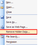 Office 2003/XP Add-in: Remove Hidden Data