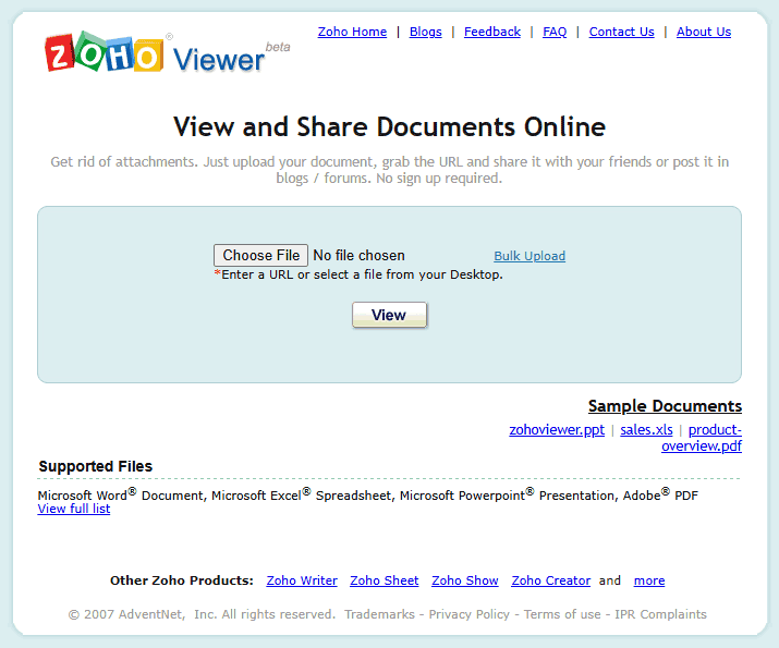 Zoho Viewer