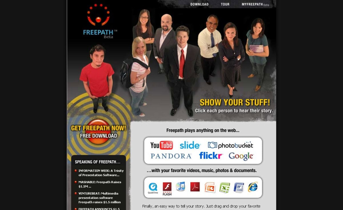 Freepath homepage