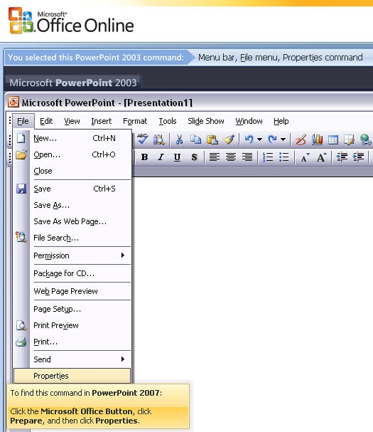 PowerPoint 2003 to PowerPoint 2007 - Office Online