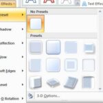 Apply Preset Effects to Shapes in PowerPoint 2007 for Windows