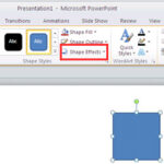 Applying Effects for Shapes in PowerPoint 2007 for Windows