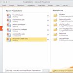 File Menu and Backstage View in PowerPoint 2010 for Windows