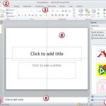 Interface in PowerPoint 2010 for Windows