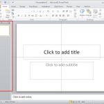 Slides Pane in PowerPoint 2010 for Windows
