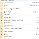 Status Bar in PowerPoint 2010 for Windows