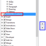 Reordering and Removing Ribbon Tabs in PowerPoint 2013 for Windows