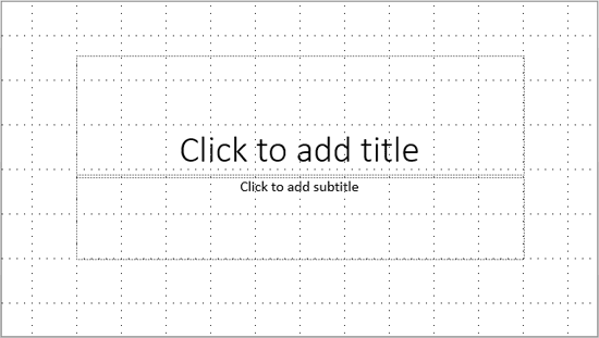 Gridlines in PowerPoint 2013 for Windows