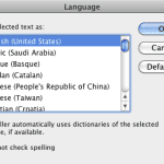 Setting Proofing Language for Text in PowerPoint 2011 for Mac