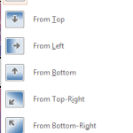 Slide Transition Effect Options in PowerPoint 2013 for Windows