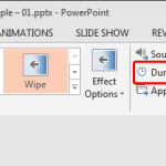 Slide Transition Duration in PowerPoint 2013 for Windows