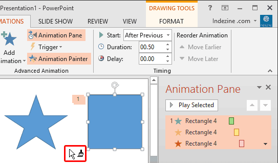 Animation Painter in PowerPoint 2013 for Windows