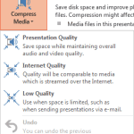 Video Compression Options in PowerPoint 2013 for Windows