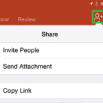 Share Options in PowerPoint for iOS – iPad