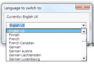 Language to switch to