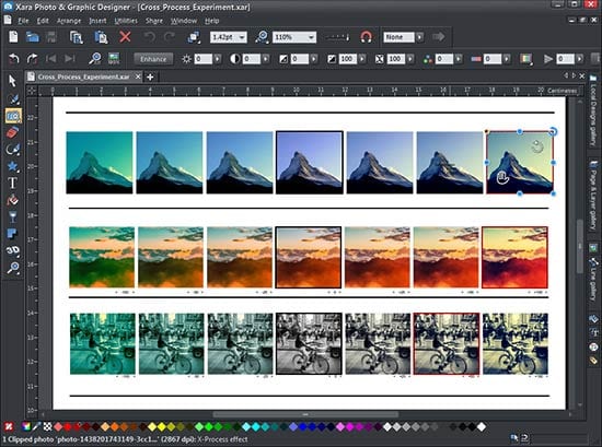 Xara Photo & Graphic Designer interface