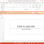Recovering New Unsaved Presentations Manually in PowerPoint 2013 for Windows