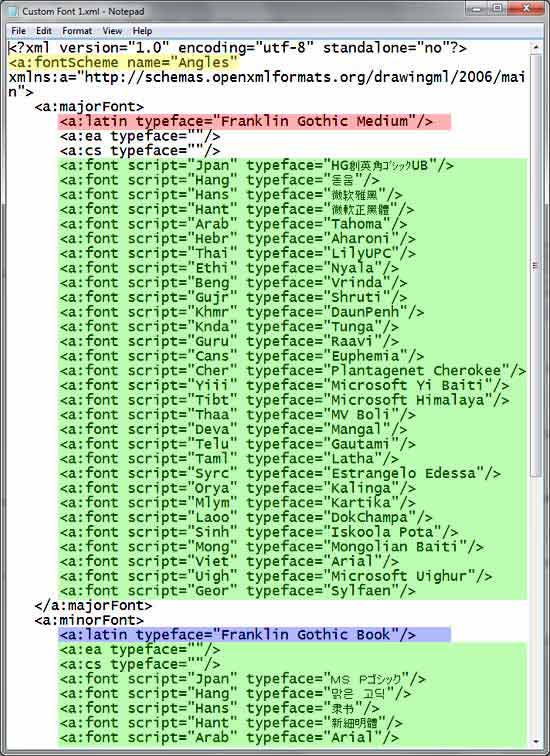 Create Custom Theme Fonts Using XML in PowerPoint for Windows
