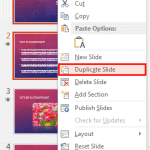 Duplicate Slides in PowerPoint 2013 for Windows