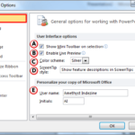 General Program Options in PowerPoint 2010 for Windows