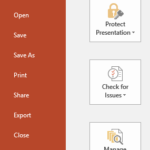 Options Tab in Backstage View in PowerPoint 2016 for Windows