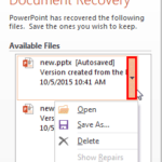 Recovering Unsaved Presentations in PowerPoint 2013 for Windows