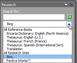 Research Tools in PowerPoint 2010 for Windows