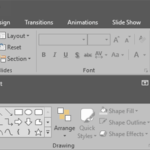 Ribbon and Tabs in PowerPoint 2016 for Windows