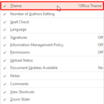 Learn PowerPoint 2013 for Windows: Display Theme Name in Status Bar