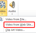 Learn PowerPoint 2010 for Windows: Missing “Video from Web Site” Option