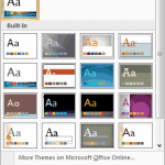 Which Themes Are Installed Within Office Versions?