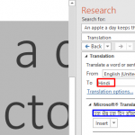 Translation in PowerPoint 2016 for Windows