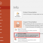 Check Accessibility in PowerPoint 2016 for Windows