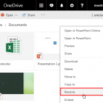 Rename Files in PowerPoint Online and OneDrive