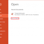 File Menu and Backstage View in PowerPoint for the Web
