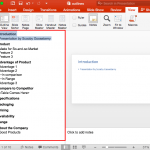Outline View in PowerPoint 2016 for Mac