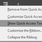 Quick Access Toolbar in PowerPoint 2016 for Windows