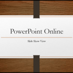 Slide Show View in PowerPoint Online