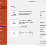 Share Option in Backstage View in PowerPoint 2016 for Windows