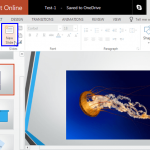 Inserting a New Slide in PowerPoint Online