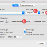 Font Dialog Box in PowerPoint 2016 for Mac