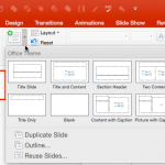 Inserting a New Slide in PowerPoint 2016 for Mac