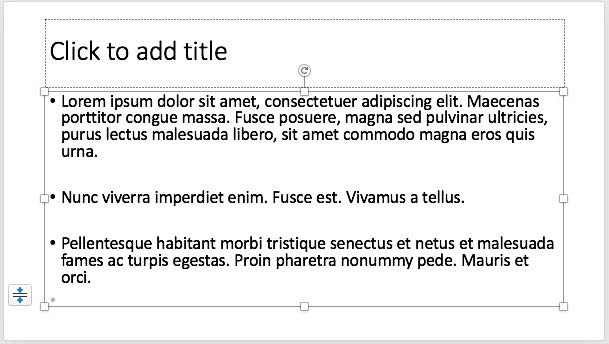 Insert Dummy Text in PowerPoint 2016 for Mac
