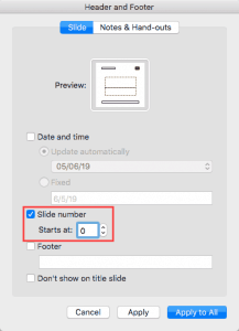 Working With Slide Numbers in PowerPoint 365 for Mac
