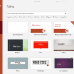 Presentation Gallery in PowerPoint 2019 for Windows