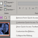 Customize Quick Access Toolbar in PowerPoint 365 for Windows
