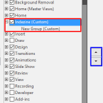 Reordering and Removing Ribbon Tabs in PowerPoint 2019 for Windows