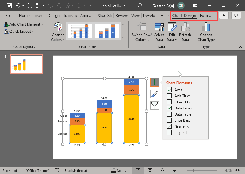 Как установить think cell в powerpoint