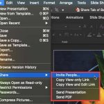 Share Tab of Backstage View in PowerPoint 365 for Mac