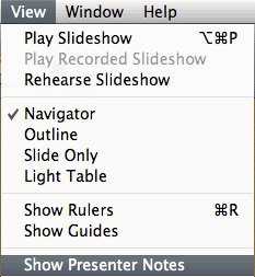 Show Presenter Notes